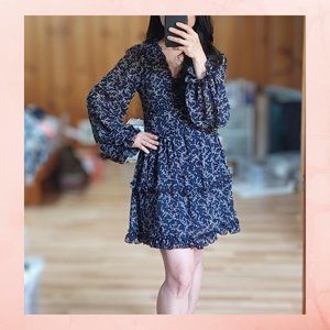 Forever 21-NAVY- Floral Mini Dress